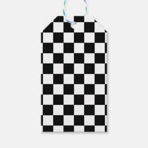 Checkered Black and White Gift Tags