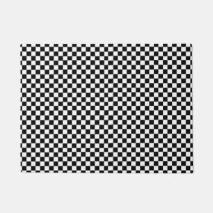 Checkered Black & White Doormat
