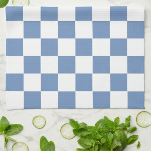 Checkered Blue/Gray and White Kitchen Towel