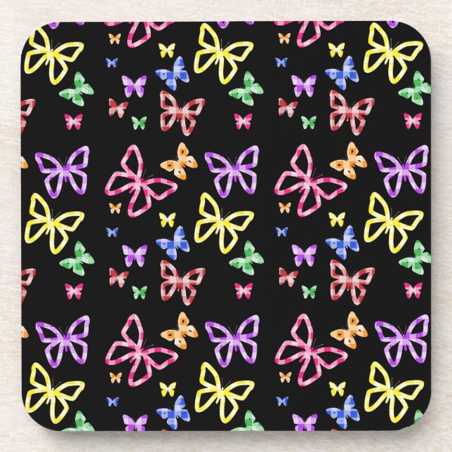 CHECKERED BUTTERFLIES COASTER (Front)