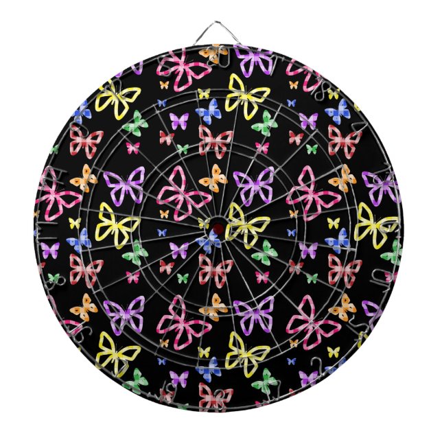 CHECKERED BUTTERFLIES DARTBOARD (Front)
