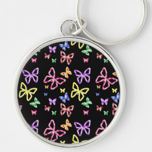 CHECKERED BUTTERFLIES KEYCHAIN