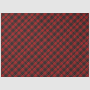 Checkered Christmas Red Buffalo Plaid Tissue Paper