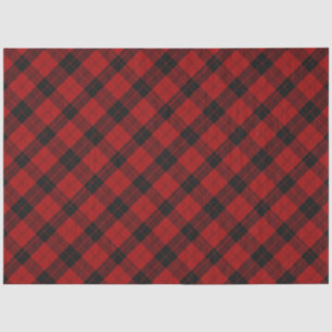 Checkered Christmas Red Buffalo Plaid Tissue Paper