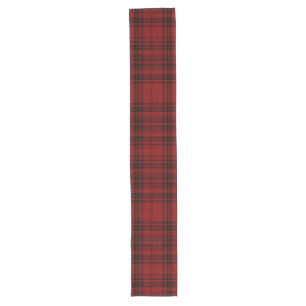 CHECKERED COUNTRY PLAID RED LONG TABLE RUNNER