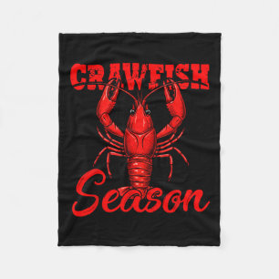 Checkered crawfish season crawfish boil lobster fleece blanket