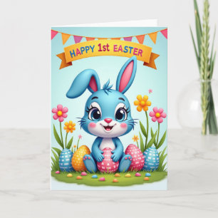 Checkered Egg Happy First Card