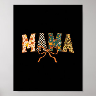 Checkered Fall Mama Poster