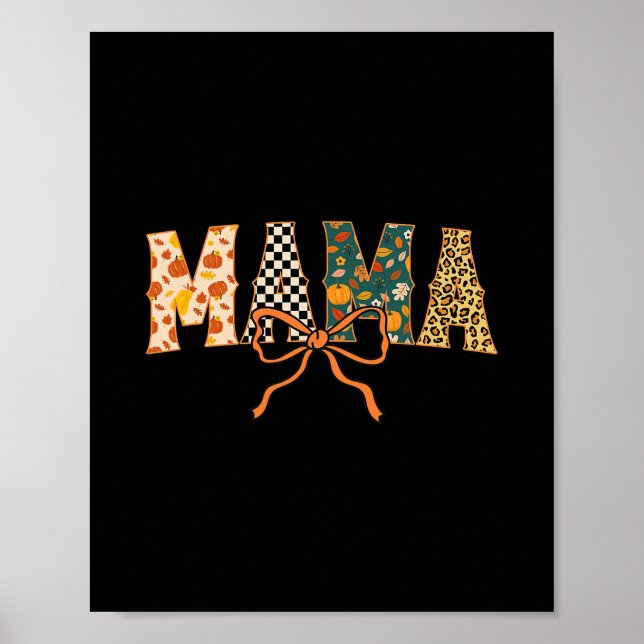 Checkered Fall Mama  Poster (Front)