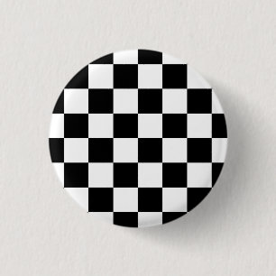 Checkered Flag 1 Inch Round Button