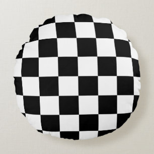 Checkered Flag Round Pillow
