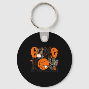 Checkered Game Day Basketball Srts Lover Men Women Keychain