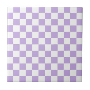 Checkered Lavender and White Tile