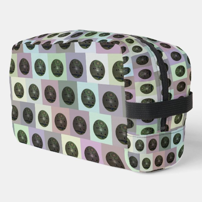 Checkered Lawn Bowls Pop Art, Dopp Kit (Left Corner)