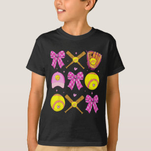 Checkered Mama Bow Cute Softll Mom Women Game Day T-Shirt