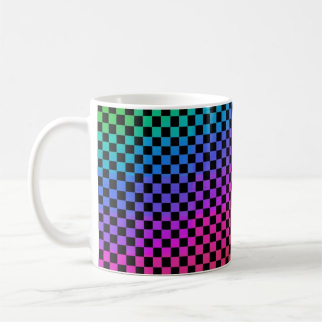 Checkered Multi Color Coffee Mug (Left)