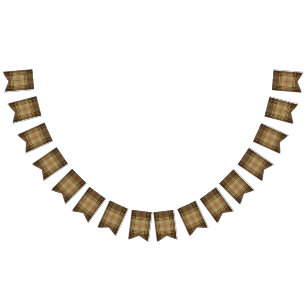 Checkered pattern bunting flags