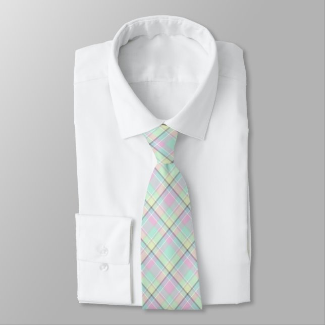Checkered pattern of caramel colors. tie (Tied)