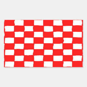 checkered pattern (red) sticker