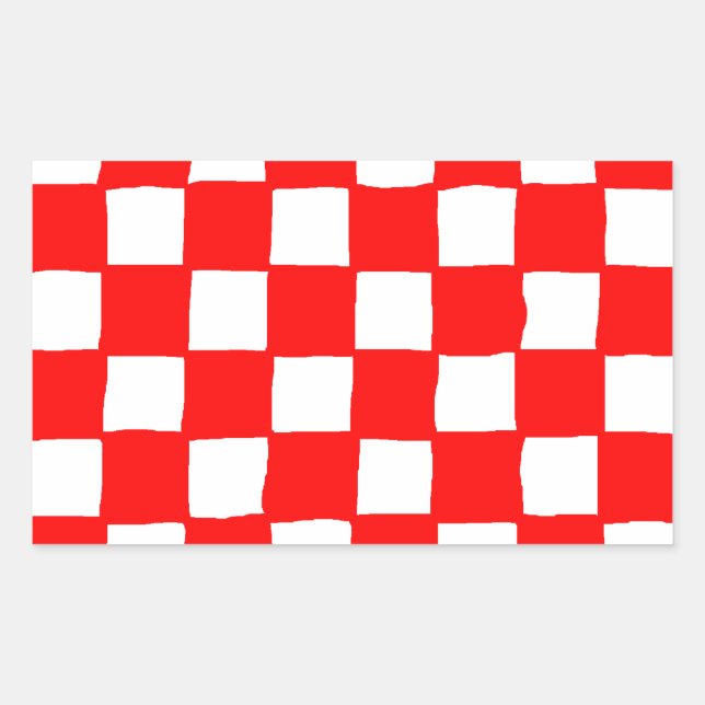 checkered pattern sticker (Front)
