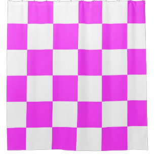 Checkered pattern tile background. White and Pinka