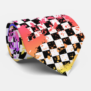 checkered splatz tie
