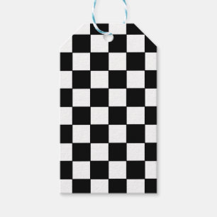 Checkered White and Black  Gift Tags