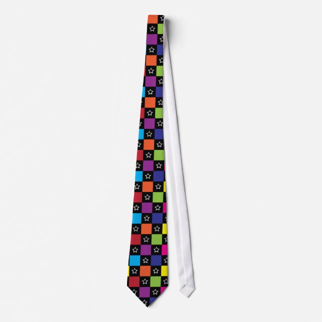 Checkers and Stars Tie (Front)