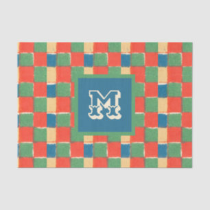 Checkers Patterns Multi Colour Egyptian Tissue Paper