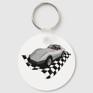 Checkervette Keychain