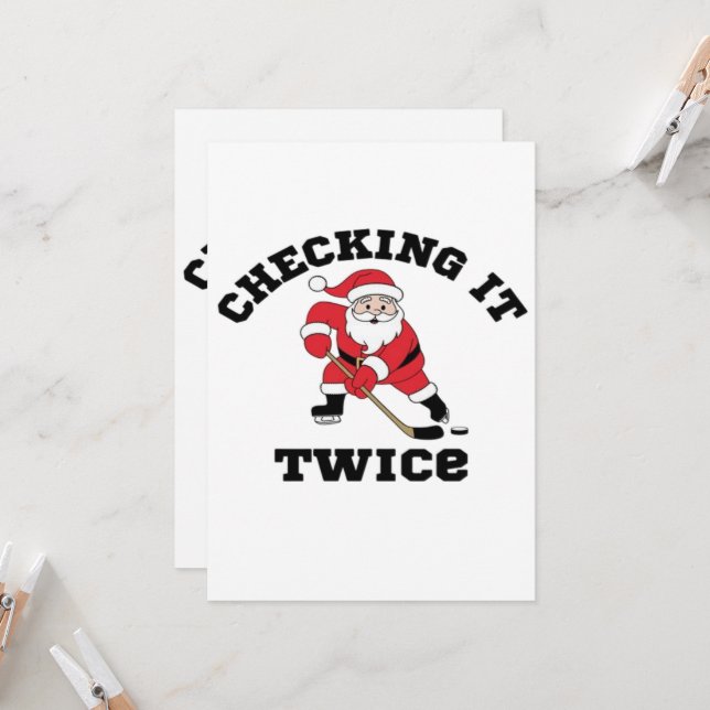 Checking it Twice Santa  Invitation (Front/Back In Situ)