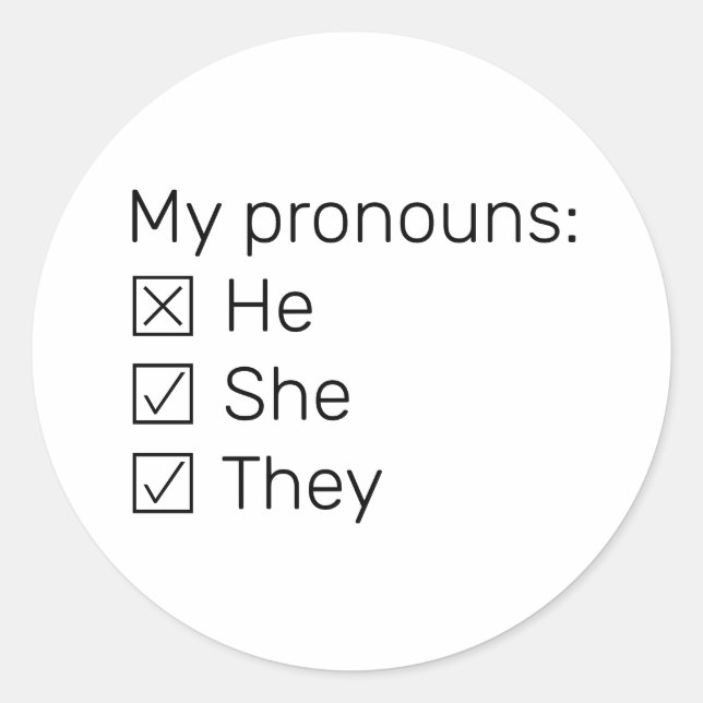 Checklist basic classic round sticker (Front)