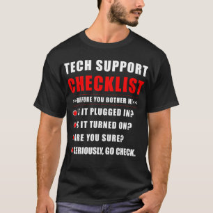 Checklist Before You Bother Me Computer Nerd Tech T-Shirt
