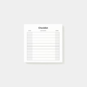 Checklist Post-it Notes