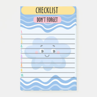 Checklist Post-It Notes Handy Sticky Notes