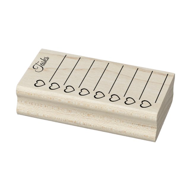 Checklist Stamp with Hearts (Stamp)