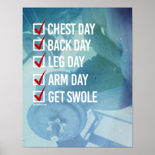 Checklist to get Swole - Guy Fitness -.png Poster