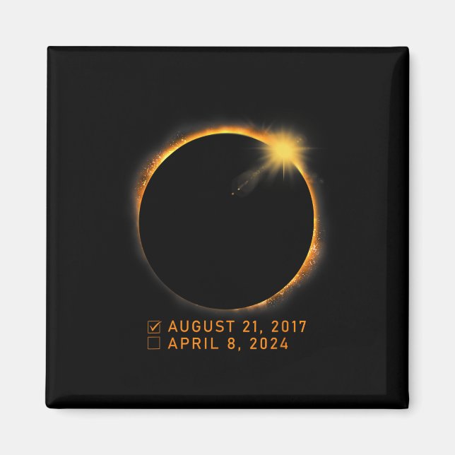 Checklist Total Solar Eclipse April 8 2024 Eclipse Magnet (Front)