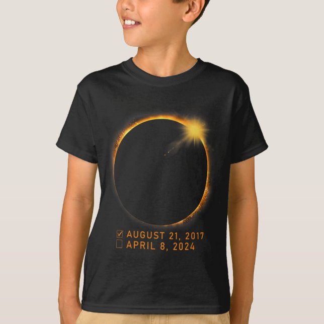 Checklist Total Solar Eclipse April 8 2024 Eclipse T-Shirt (Front)