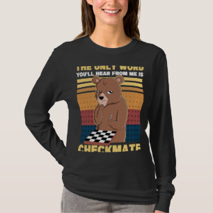 Checkmate Bear Retro Chess Player Chess T-Shirt