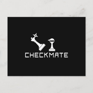Checkmate Chess Board Player Game Strategy Gift Postcard