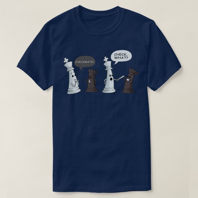 Checkmate Chess Castle Pieces King  T-Shirt (Design Front)
