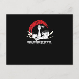 Checkmate Chess Ninja Pieces King Queen Holiday Postcard