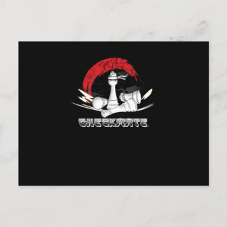 Checkmate Chess Ninja Pieces King Queen Holiday Postcard