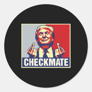 Checkmate Funny Trump 2024 Presidential Campaign  Classic Round Sticker
