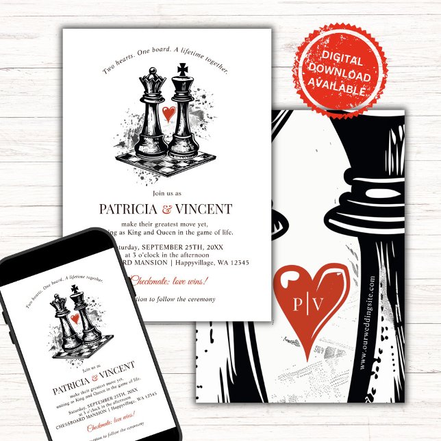 Checkmate Love Wins Wedding Invitation (Creator Uploaded)