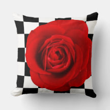 Checkmate Rose elegant rose on a chequered back 