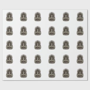 Checkmate Skull King Vintage Chess Wrapping Paper