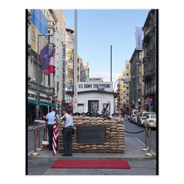Checkpoint Charlie Berlin | Colour Version Photo Print (Front)