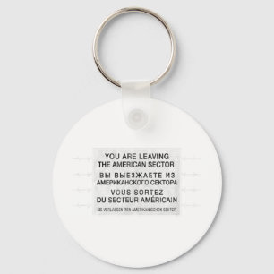 Checkpoint Charlie Cold War Berlin Wall East Germa Keychain